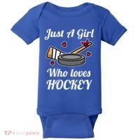 Just A Who Loves Hockey Ice Hockey Jersey Meaningful Gift Baby Bodysuit thumb 0