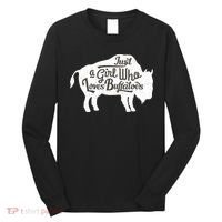 Just A  Who Loves Buffaloes Buffalo Bison Lover  Long Sleeve Shirt thumb 0