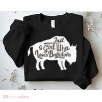 Just A  Who Loves Buffaloes Buffalo Bison Lover  Sweatshirt thumb 2