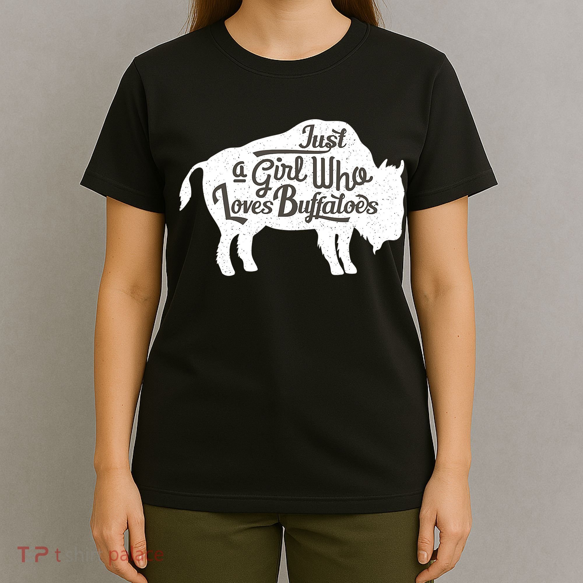 Just A  Who Loves Buffaloes Buffalo Bison Lover  T-Shirt
