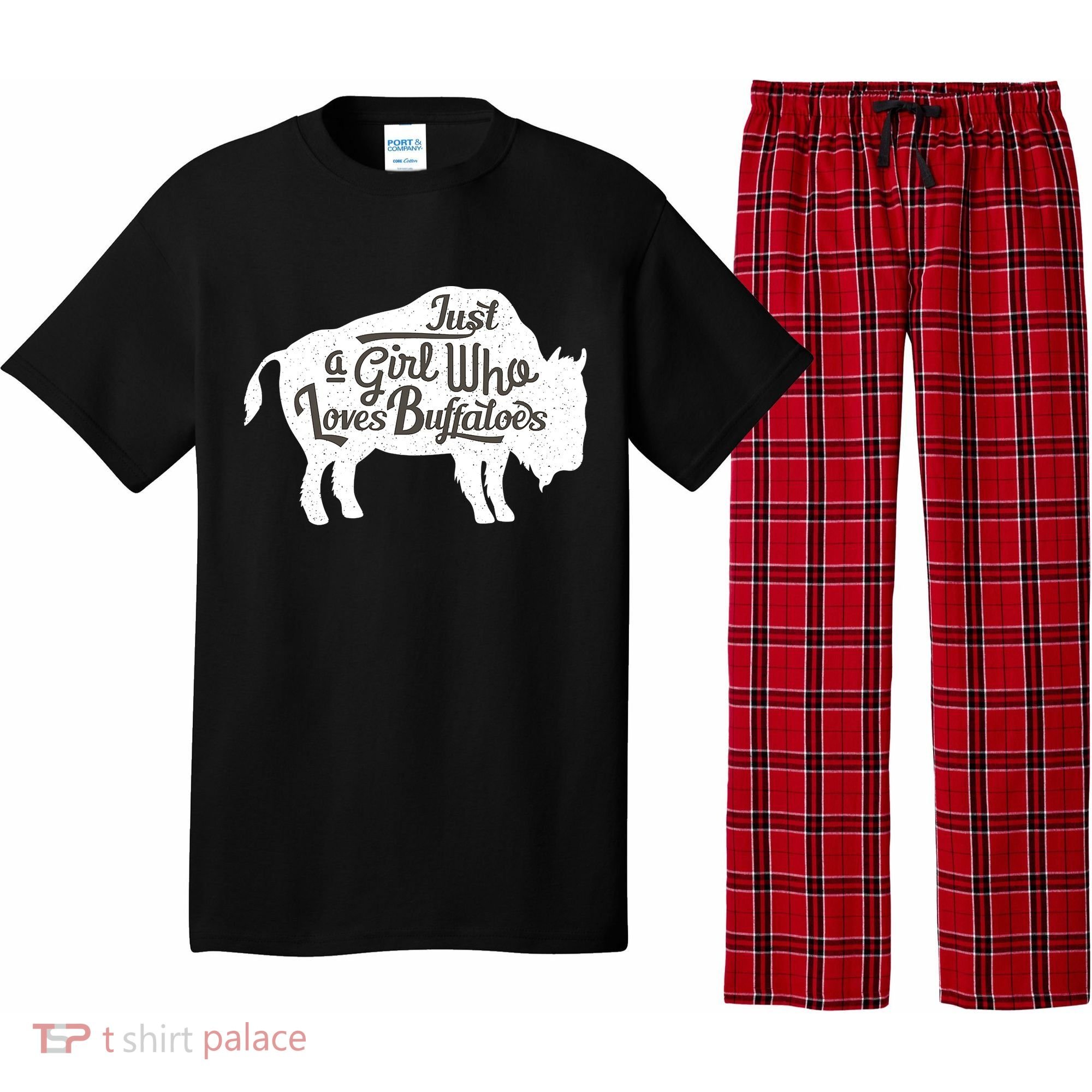 Just A  Who Loves Buffaloes Buffalo Bison Lover  Pajama Set