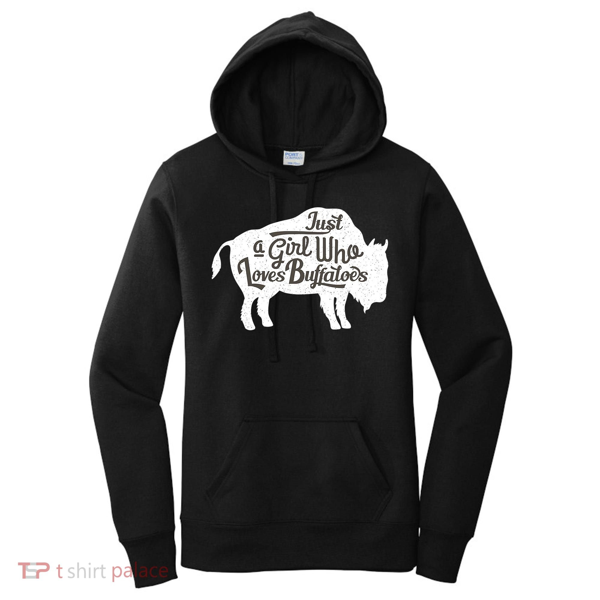Just A  Who Loves Buffaloes Buffalo Bison Lover  Women's Hoodie