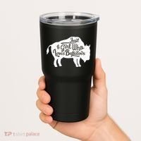 Just A  Who Loves Buffaloes Buffalo Bison Lover  Tumbler thumb 2