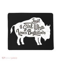 Just A  Who Loves Buffaloes Buffalo Bison Lover  Mousepad thumb 0