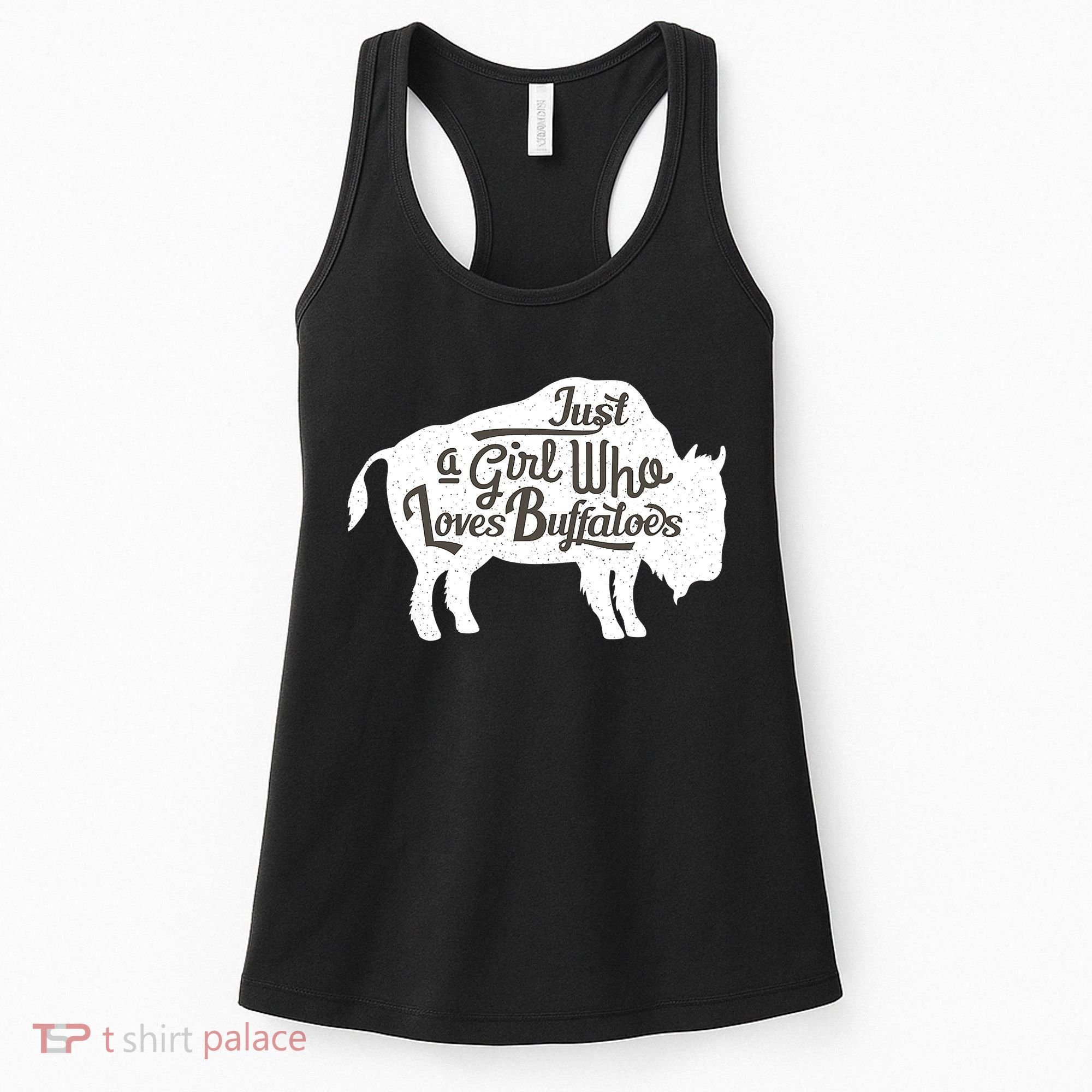 Just A  Who Loves Buffaloes Buffalo Bison Lover  Women's Tank Top