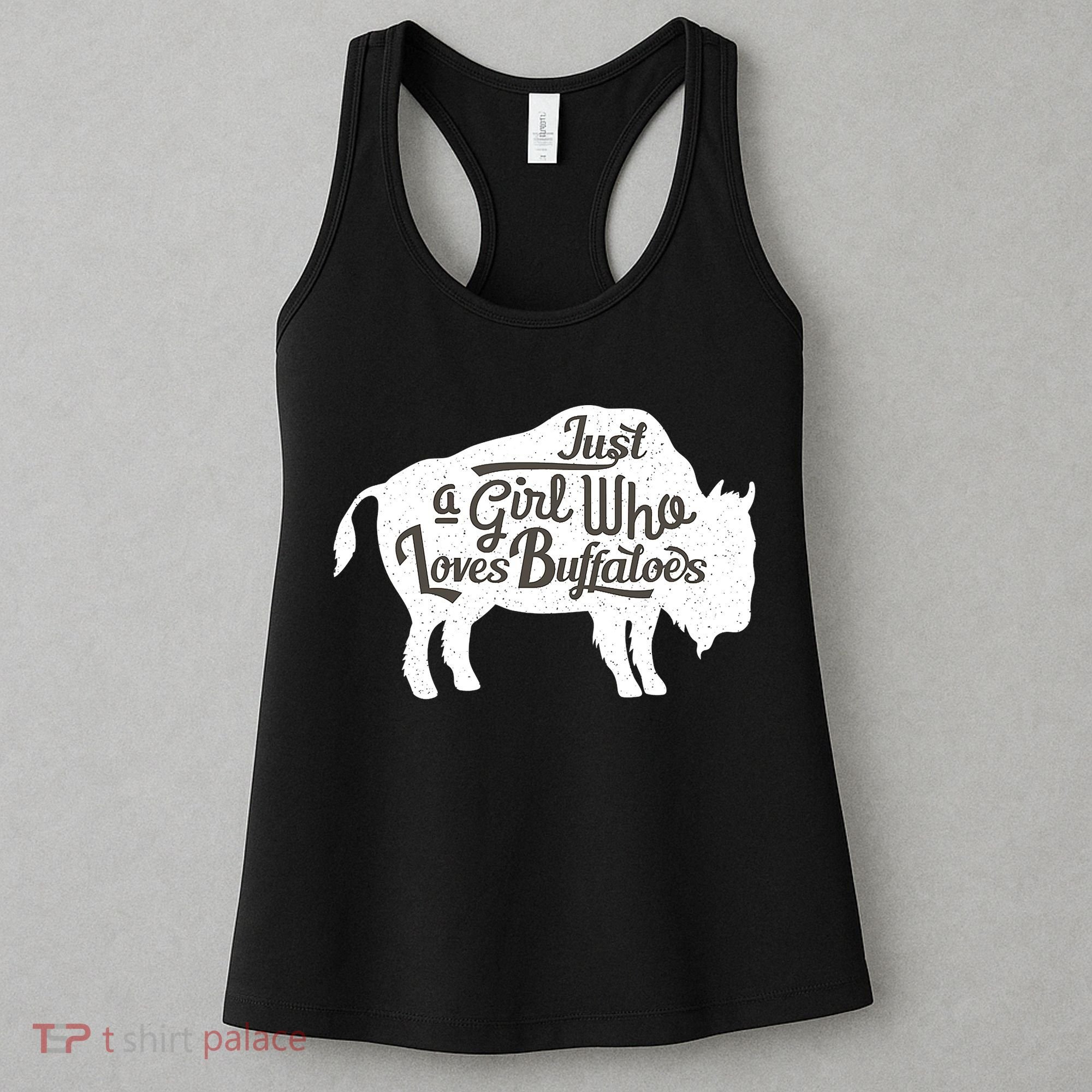 Just A  Who Loves Buffaloes Buffalo Bison Lover  Women's Tank Top