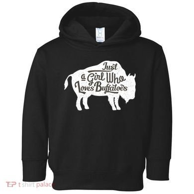 Just A  Who Loves Buffaloes Buffalo Bison Lover  Toddler Hoodie