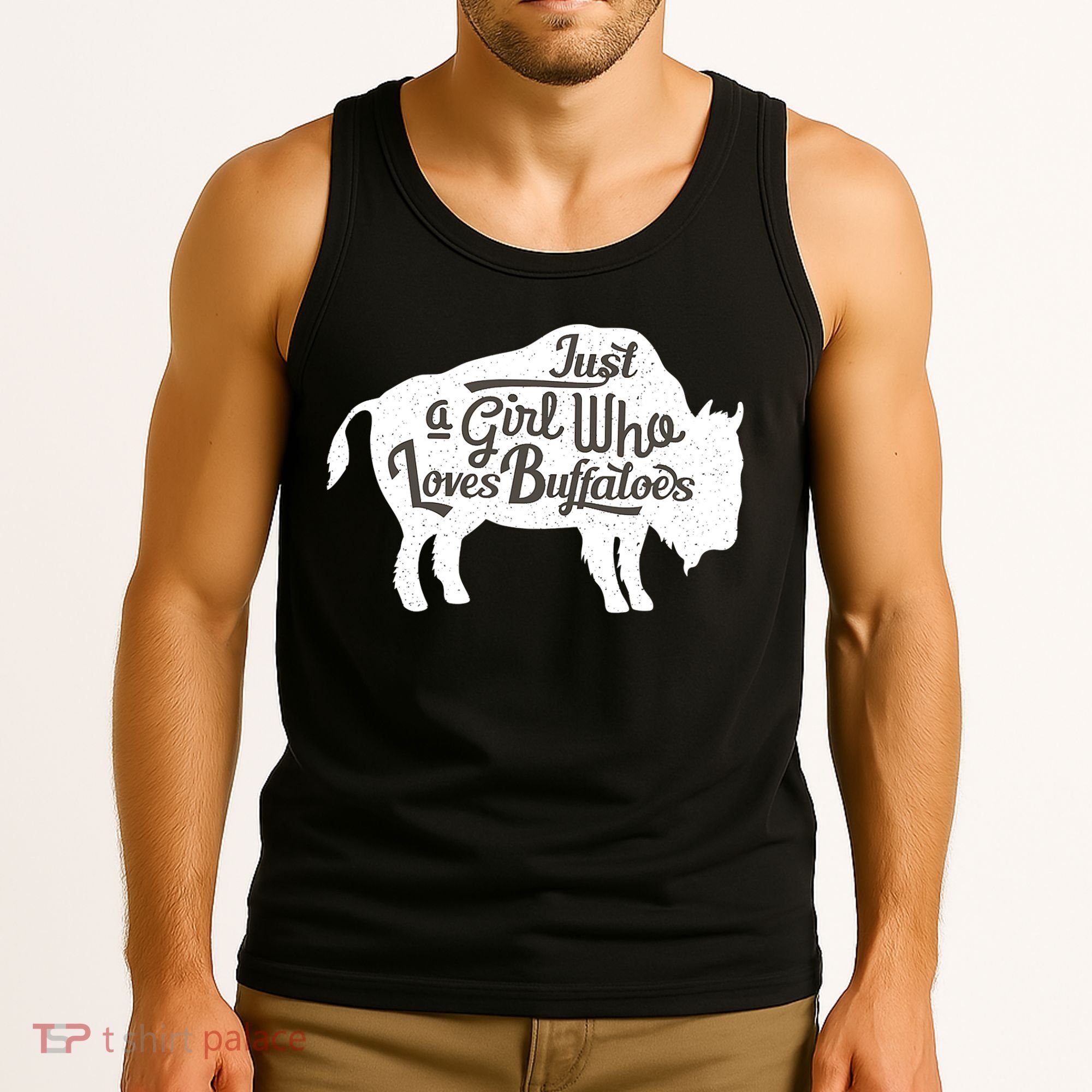 Just A  Who Loves Buffaloes Buffalo Bison Lover  Tank Top