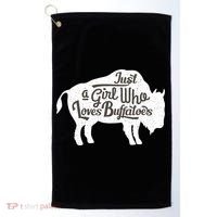 Just A  Who Loves Buffaloes Buffalo Bison Lover  Golf Towel thumb 0