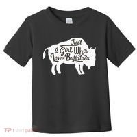 Just A  Who Loves Buffaloes Buffalo Bison Lover  Toddler T-Shirt thumb 0