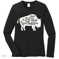 Just A  Who Loves Buffaloes Buffalo Bison Lover  Women's Long Sleeve Shirt thumb 0