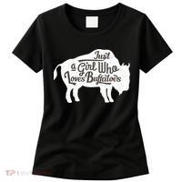 Just A  Who Loves Buffaloes Buffalo Bison Lover  Women's T-Shirt thumb 0