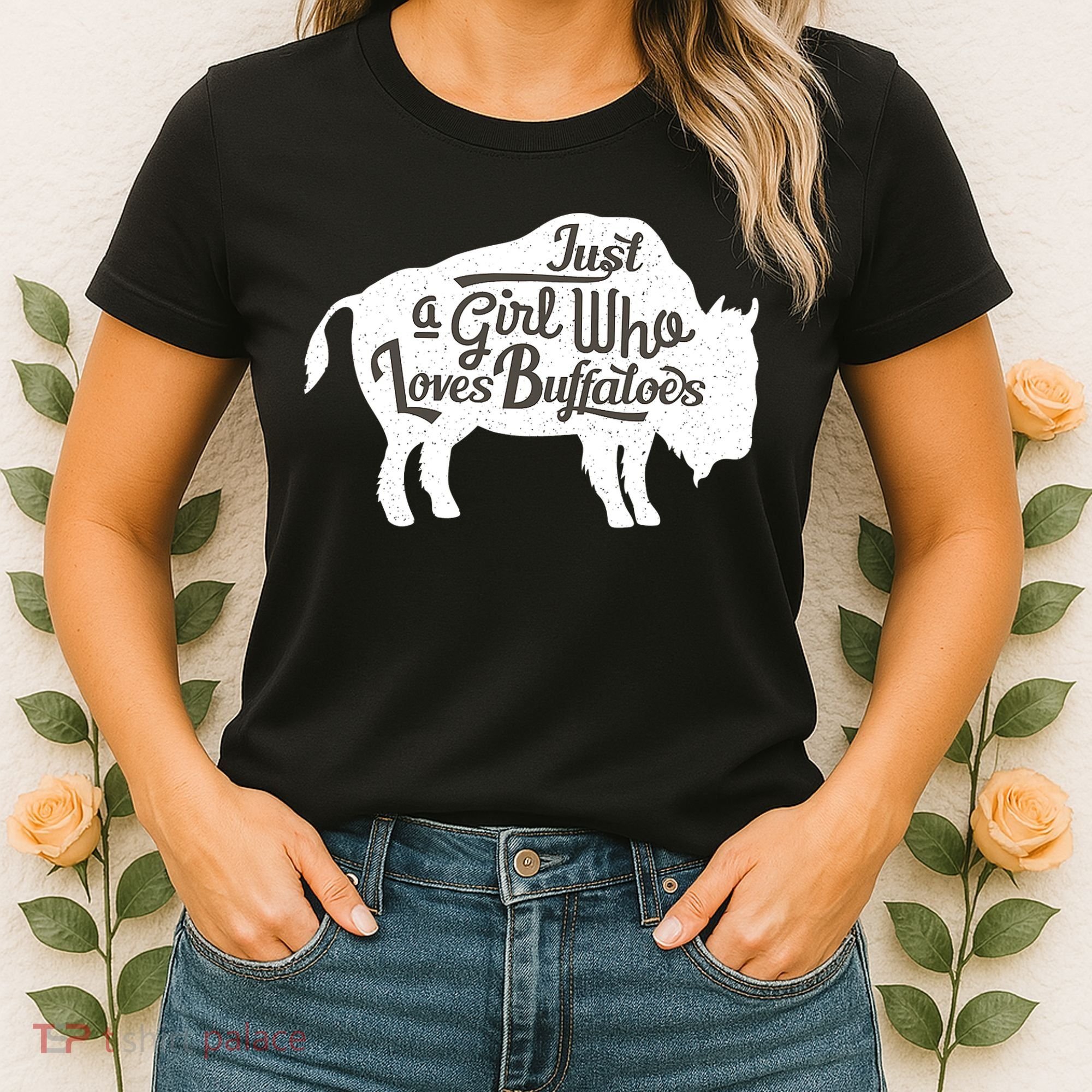 Just A  Who Loves Buffaloes Buffalo Bison Lover  Women's T-Shirt