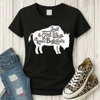 Just A  Who Loves Buffaloes Buffalo Bison Lover  Women's T-Shirt thumb 3