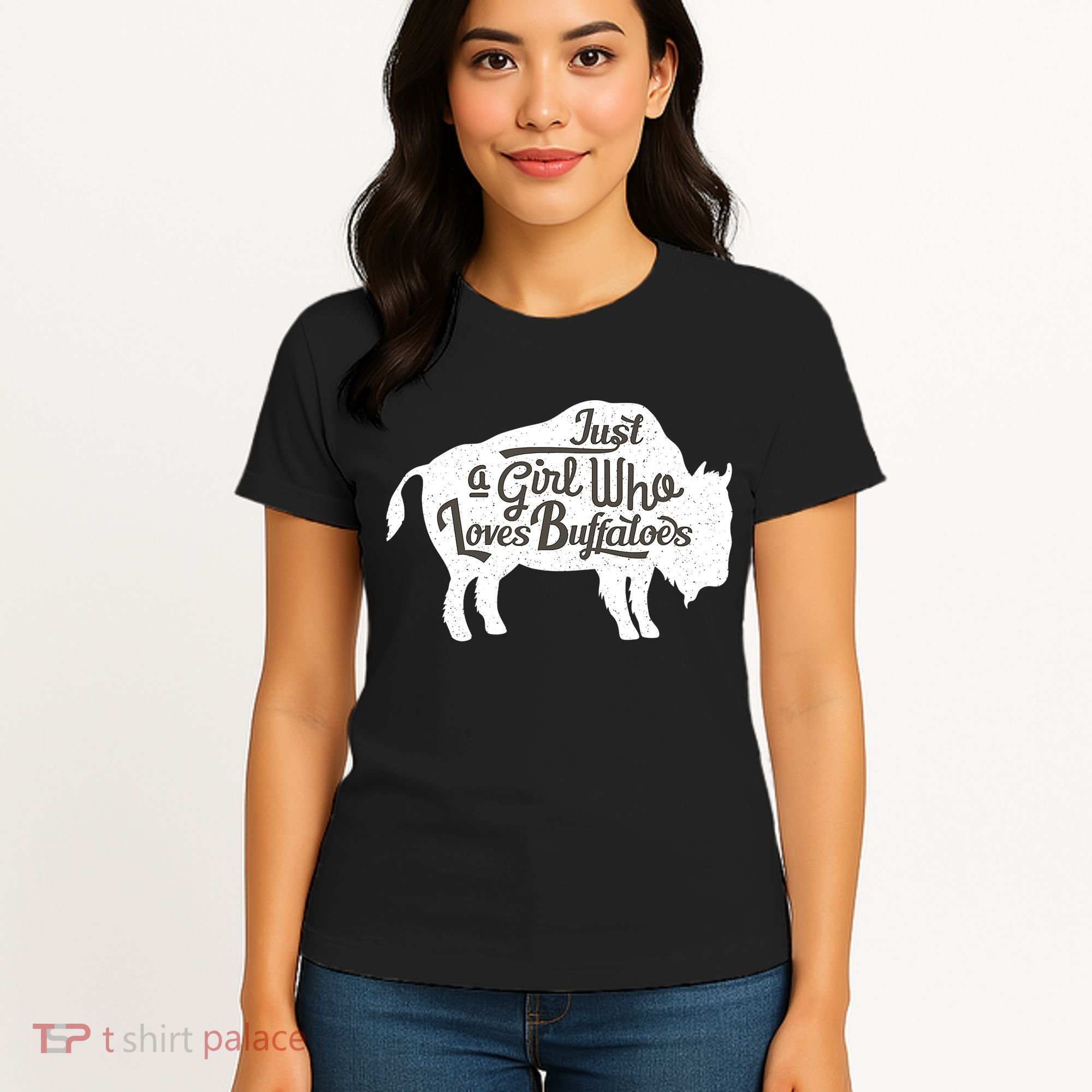 Just A  Who Loves Buffaloes Buffalo Bison Lover  Women's T-Shirt
