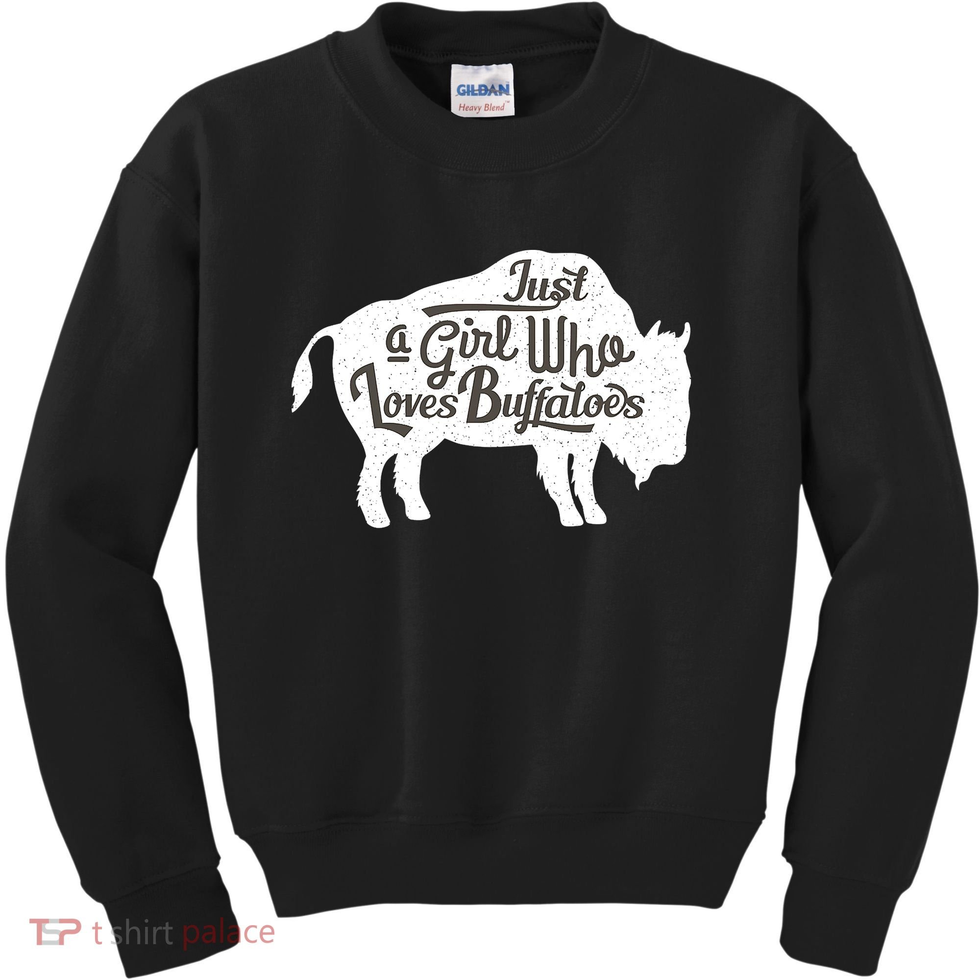 Just A  Who Loves Buffaloes Buffalo Bison Lover  Kids Sweatshirt