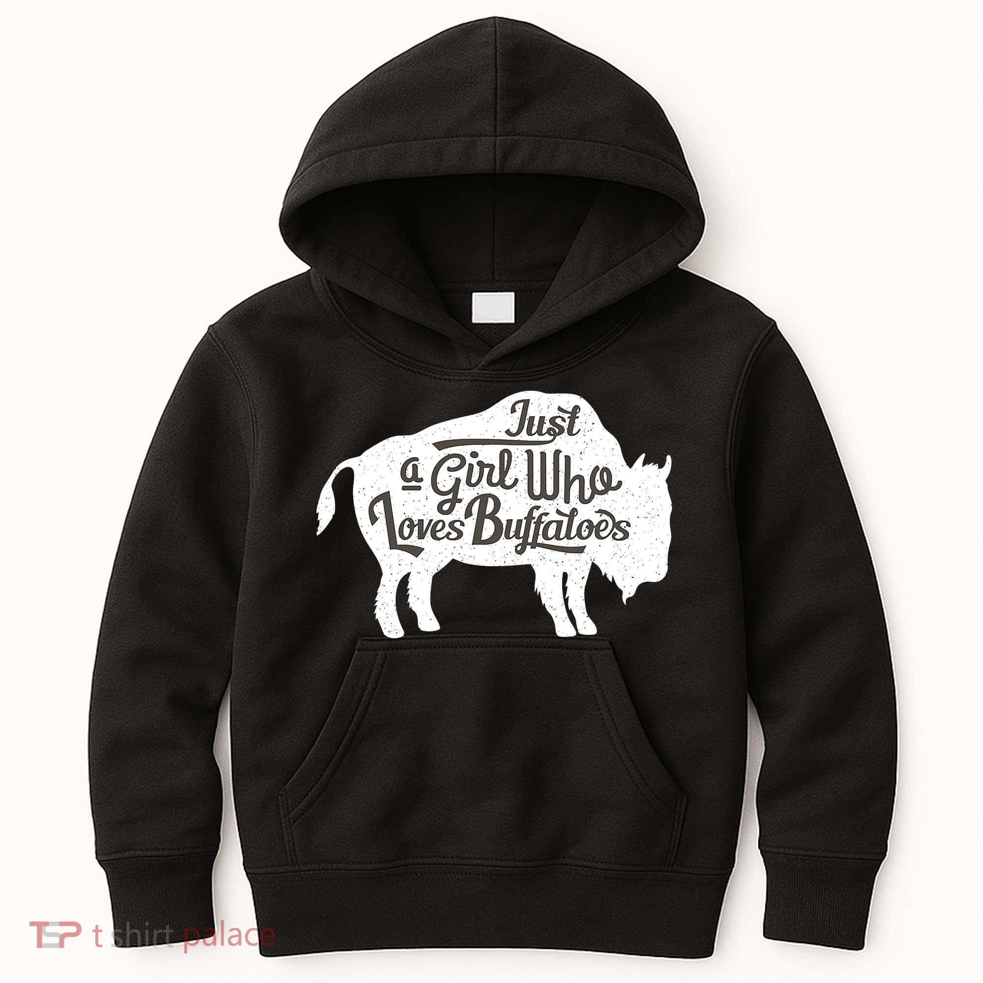 Just A  Who Loves Buffaloes Buffalo Bison Lover  Kids Hoodie