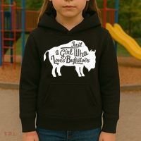Just A  Who Loves Buffaloes Buffalo Bison Lover  Kids Hoodie thumb 3