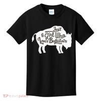 Just A  Who Loves Buffaloes Buffalo Bison Lover  Kids T-Shirt thumb 0