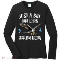 Just A Who Loves Peregrine Falcons Birds Women's Long Sleeve Shirt thumb 0