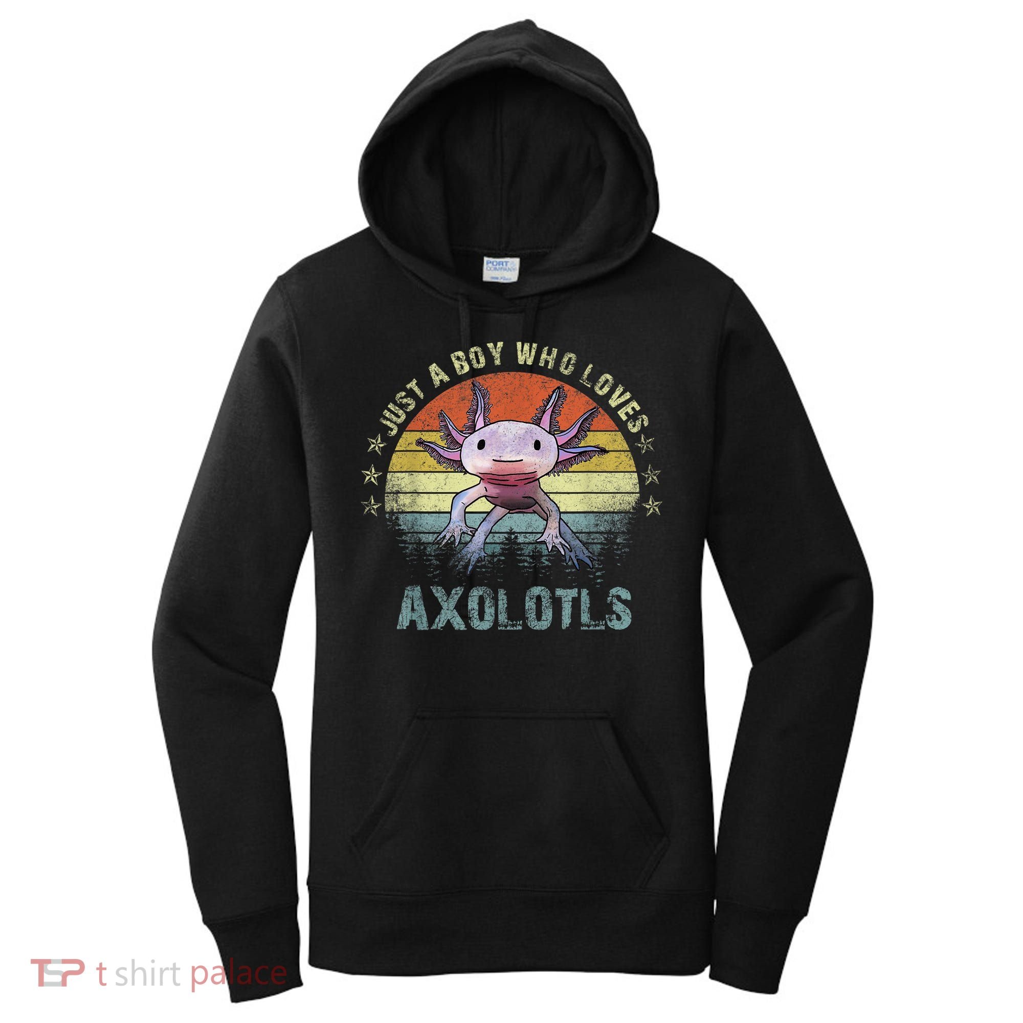 Just A  Who Loves Axolotls Funny Axolotl Gift for Boys Women's Hoodie