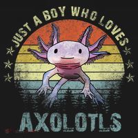 Just A  Who Loves Axolotls Funny Axolotl Gift for Boys Women's Hoodie thumb 2