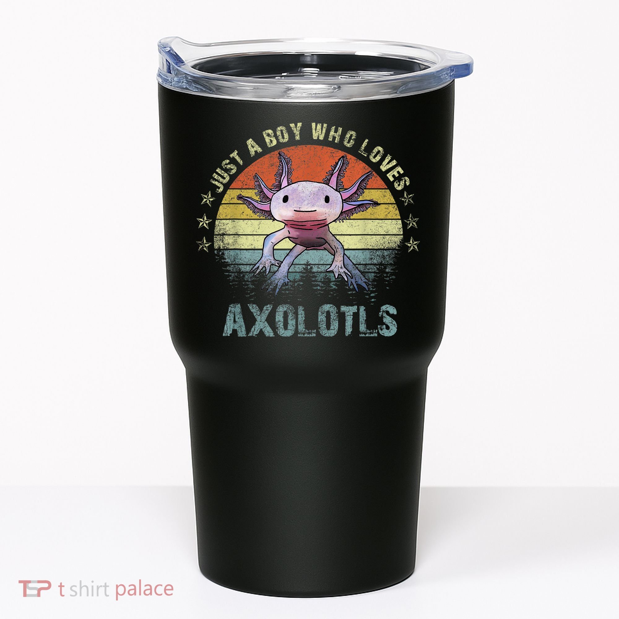 Just A  Who Loves Axolotls Funny Axolotl Gift for Boys Tumbler