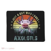 Just A  Who Loves Axolotls Funny Axolotl Gift for Boys Mousepad thumb 0
