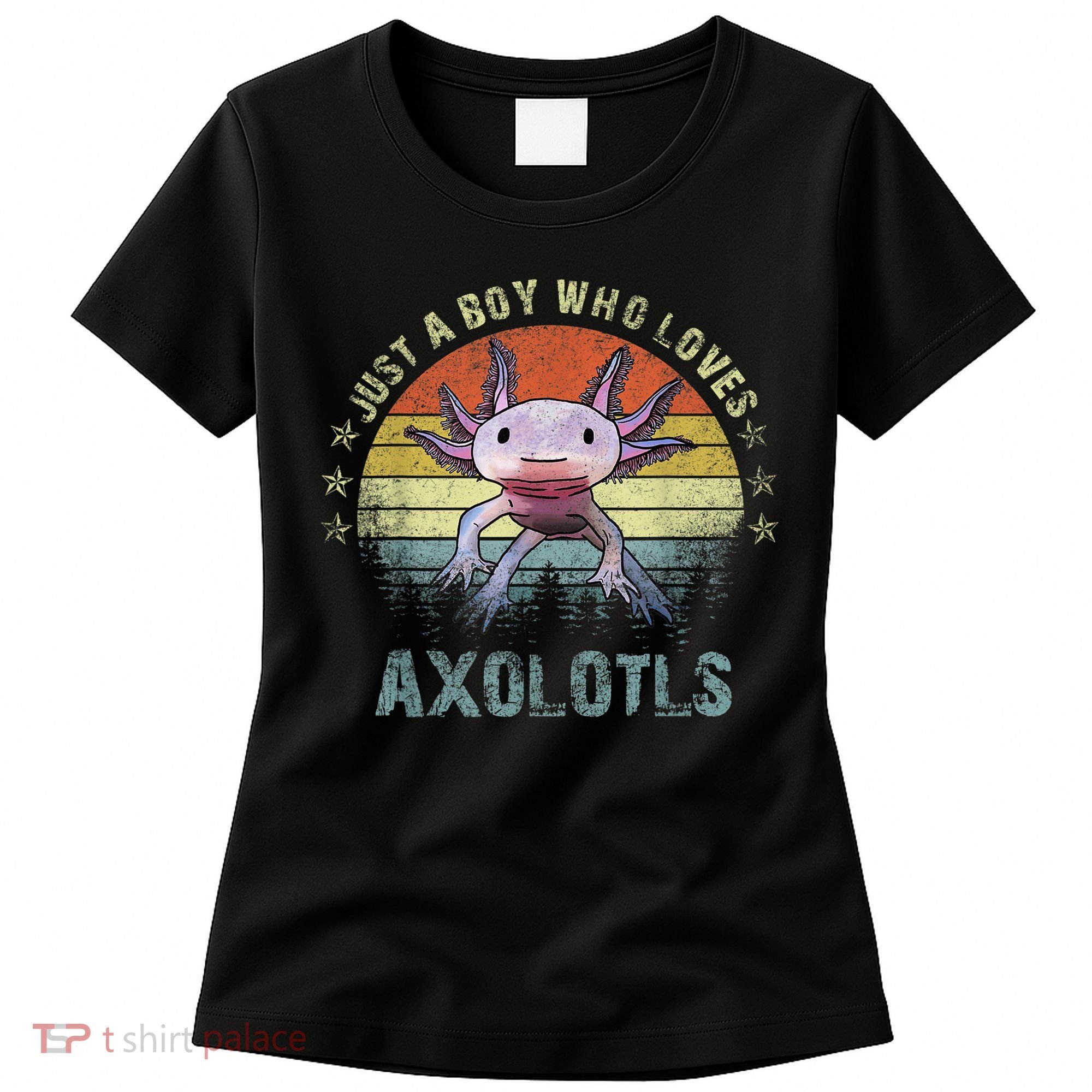 Just A  Who Loves Axolotls Funny Axolotl Gift for Boys Women's T-Shirt