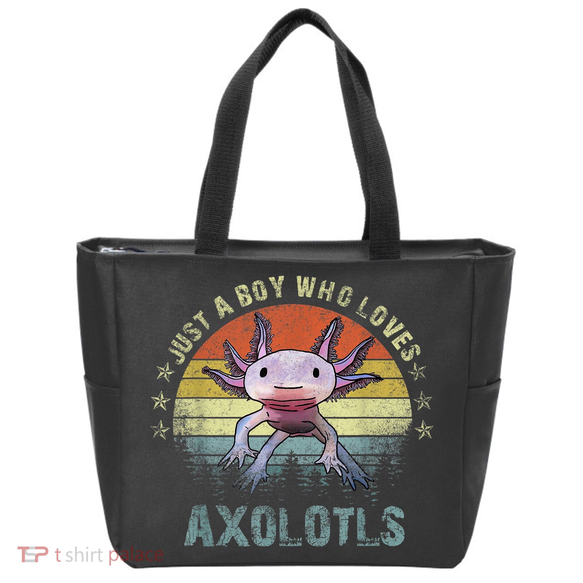 Just A  Who Loves Axolotls Funny Axolotl Gift for Boys Tote Bag
