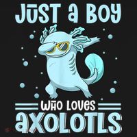 Just A  Who Loves Axolotls Axolotl Lovers Gift Boys Teens Long Sleeve Shirt thumb 2