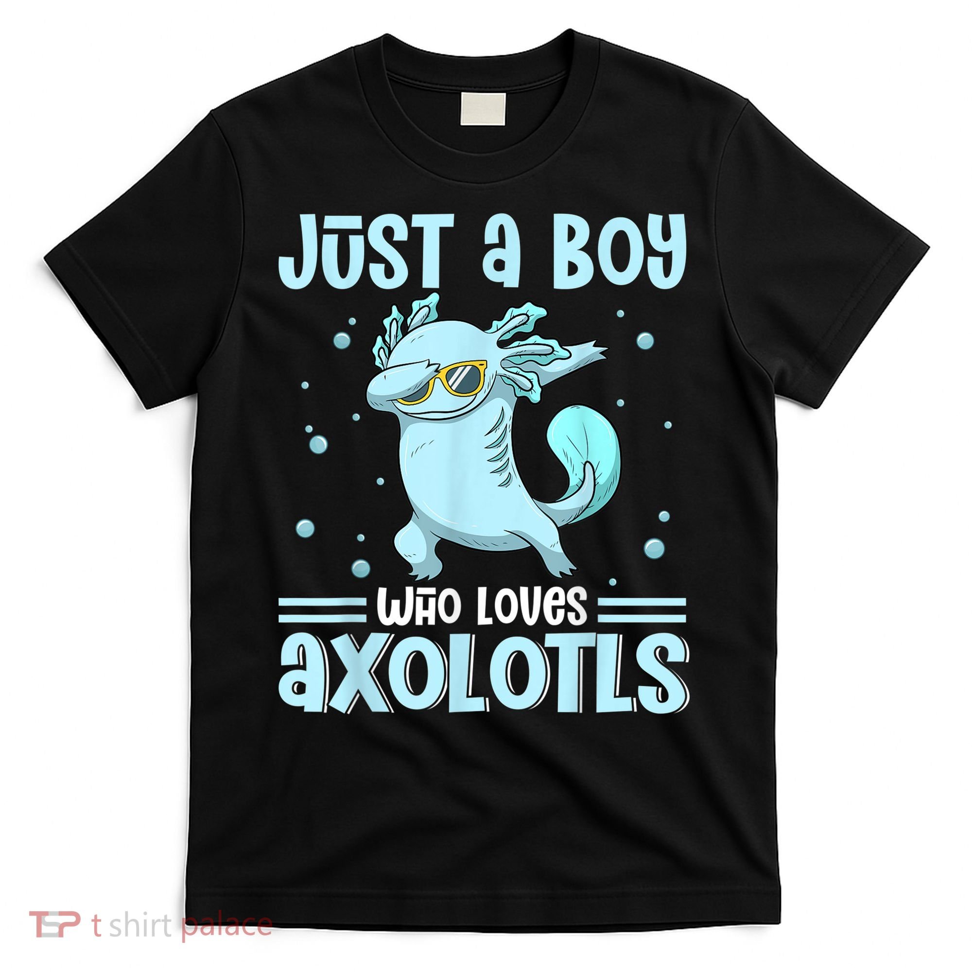 Just A  Who Loves Axolotls Axolotl Lovers Gift Boys Teens T-Shirt