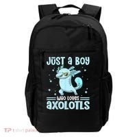 Just A  Who Loves Axolotls Axolotl Lovers Gift Boys Teens Backpack thumb 0