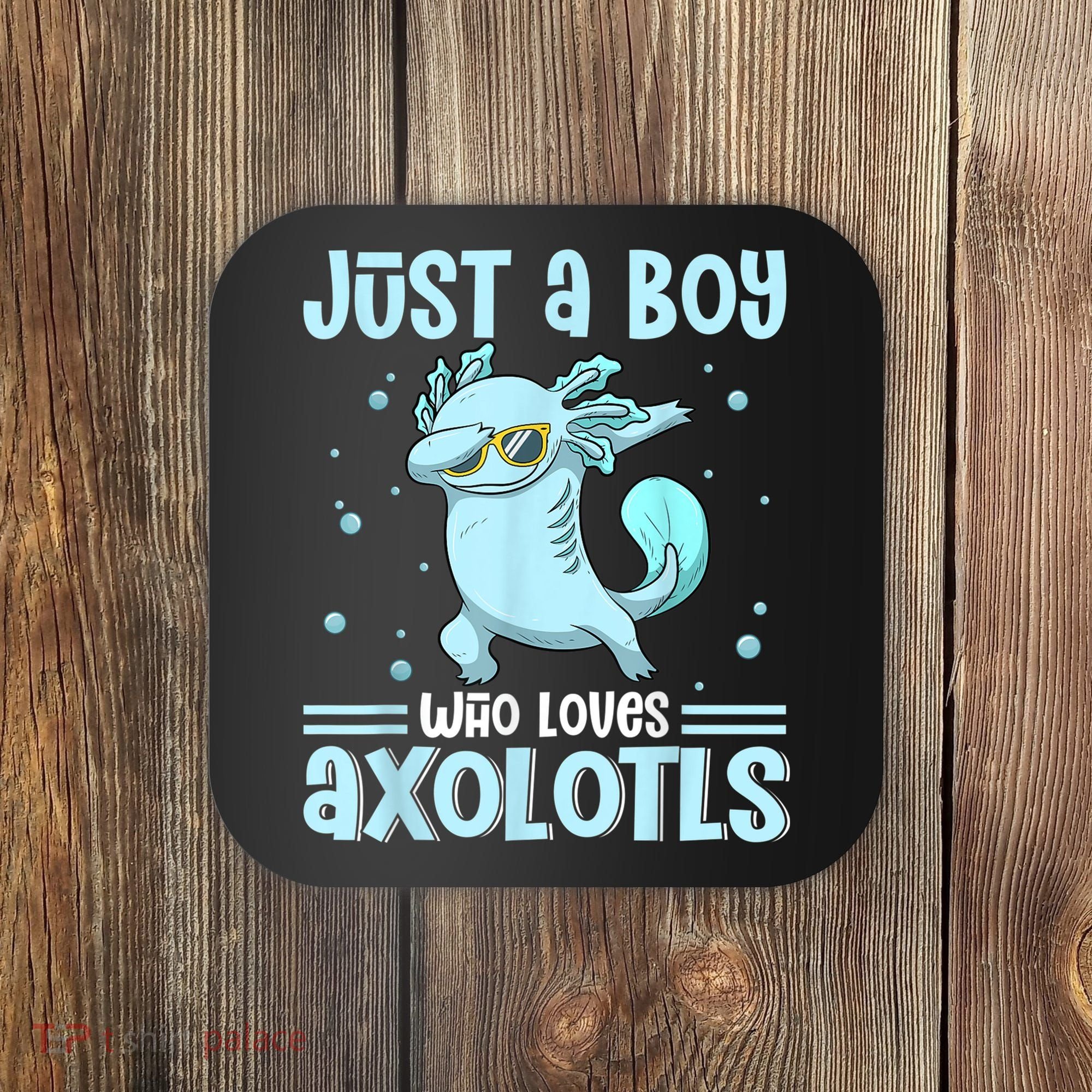 Just A  Who Loves Axolotls Axolotl Lovers Gift Boys Teens Coaster