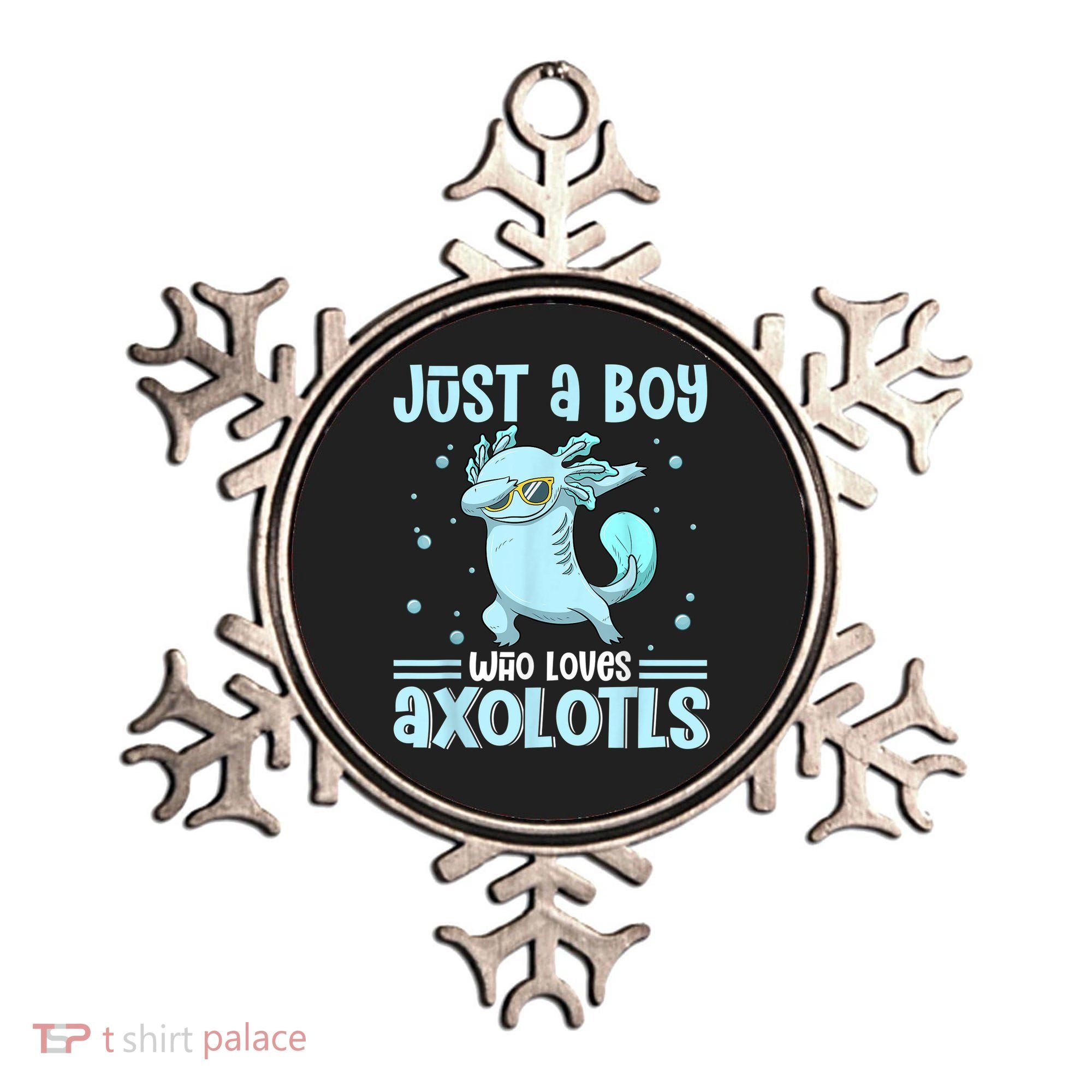 Just A  Who Loves Axolotls Axolotl Lovers Gift Boys Teens Ornament
