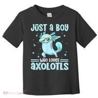 Just A  Who Loves Axolotls Axolotl Lovers Gift Boys Teens Toddler T-Shirt thumb 0