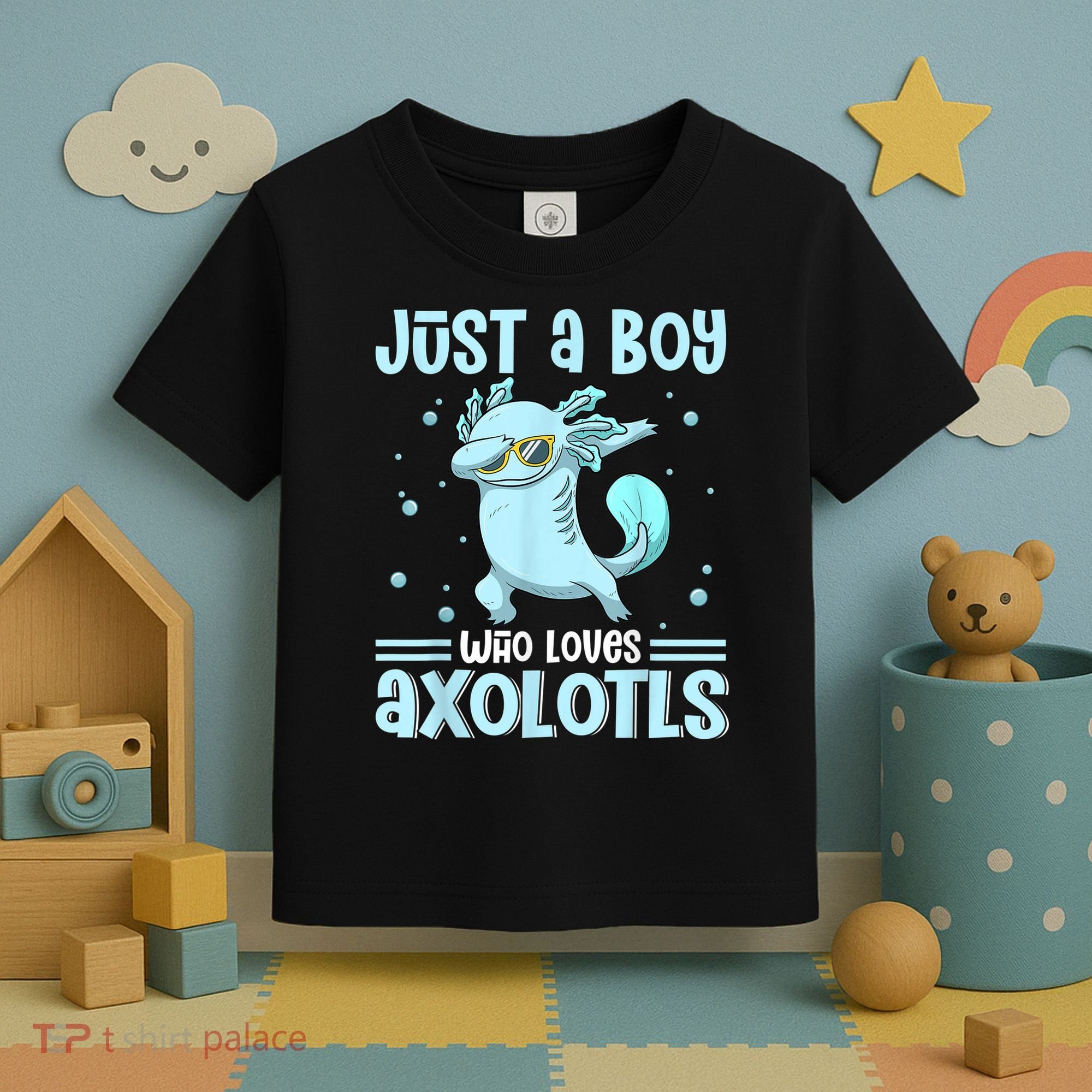 Just A  Who Loves Axolotls Axolotl Lovers Gift Boys Teens Toddler T-Shirt
