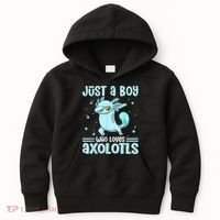 Just A  Who Loves Axolotls Axolotl Lovers Gift Boys Teens Kids Hoodie thumb 0