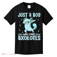 Just A  Who Loves Axolotls Axolotl Lovers Gift Boys Teens Kids T-Shirt thumb 0