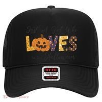Just A Who Loves Halloween Pumpkin Ghost Black Cat Gift Hat thumb 0