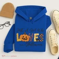Just A Who Loves Halloween Pumpkin Ghost Black Cat Gift Hoodie thumb 4