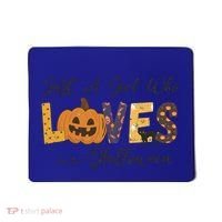 Just A Who Loves Halloween Pumpkin Ghost Black Cat Gift Mousepad thumb 0
