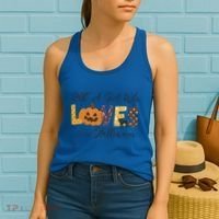 Just A Who Loves Halloween Pumpkin Ghost Black Cat Gift Women's Tank Top thumb 2