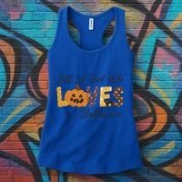 Just A Who Loves Halloween Pumpkin Ghost Black Cat Gift Women's Tank Top thumb 3
