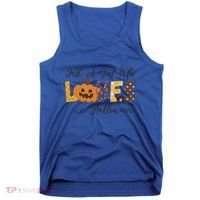 Just A Who Loves Halloween Pumpkin Ghost Black Cat Gift Tank Top thumb 0