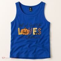 Just A Who Loves Halloween Pumpkin Ghost Black Cat Gift Tank Top thumb 2