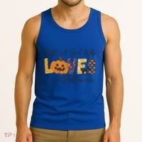 Just A Who Loves Halloween Pumpkin Ghost Black Cat Gift Tank Top thumb 3