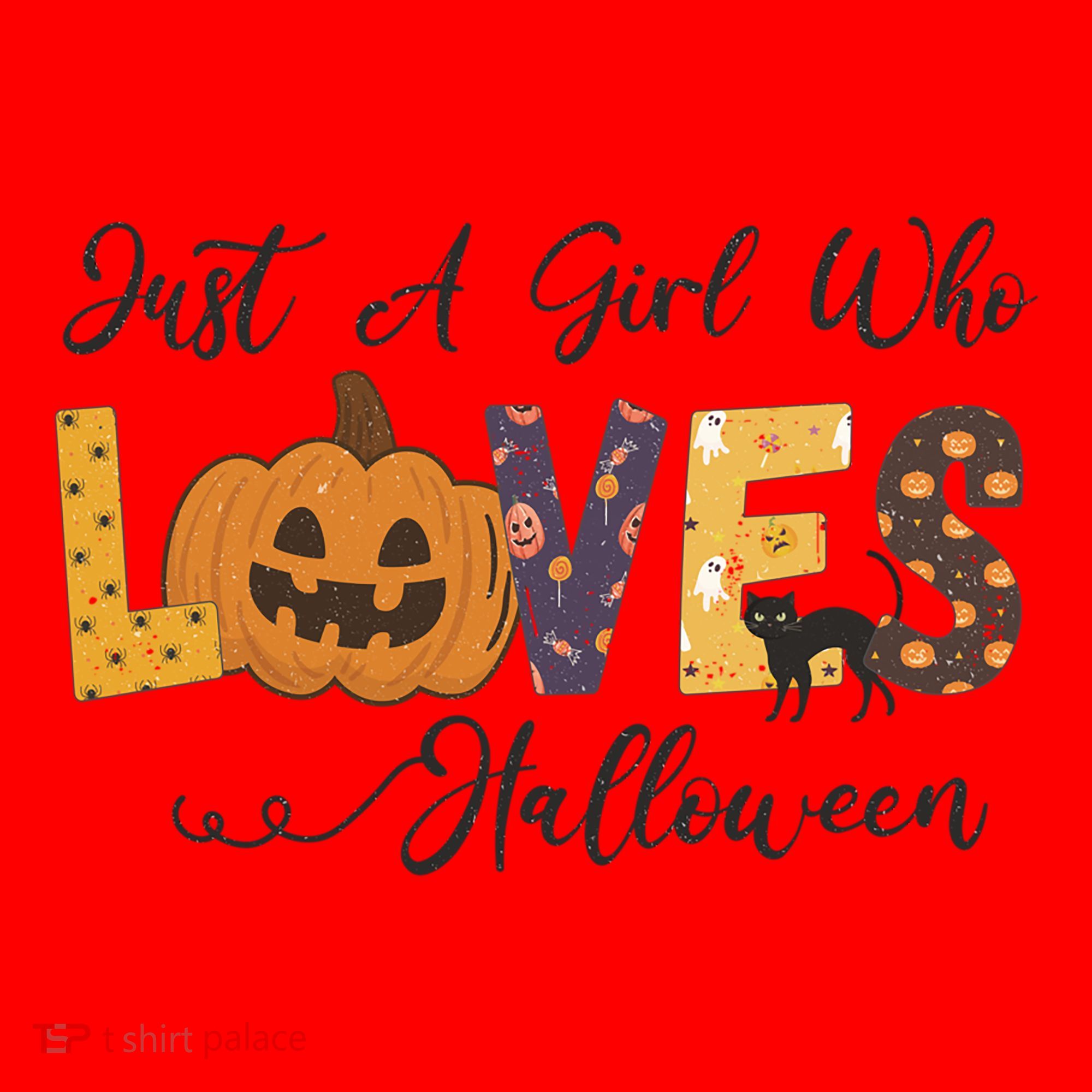 Just A Who Loves Halloween Pumpkin Ghost Black Cat Gift Santa Hat