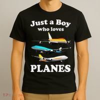 Just A Who Loves Planes Airplane Lover T-Shirt thumb 3