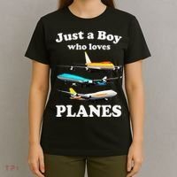 Just A Who Loves Planes Airplane Lover T-Shirt thumb 4